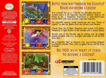 Gauntlet Legends (USA) box cover back